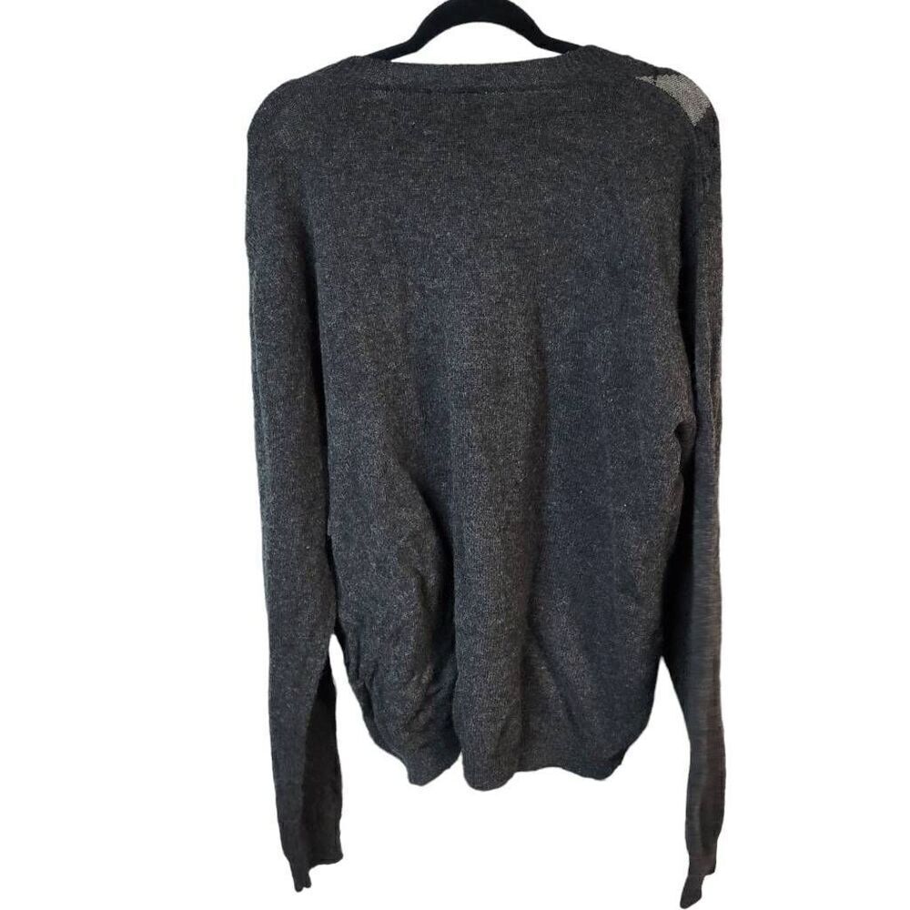 Field Gear Gray Argyle Lambswool Blend Pullover S… - image 2